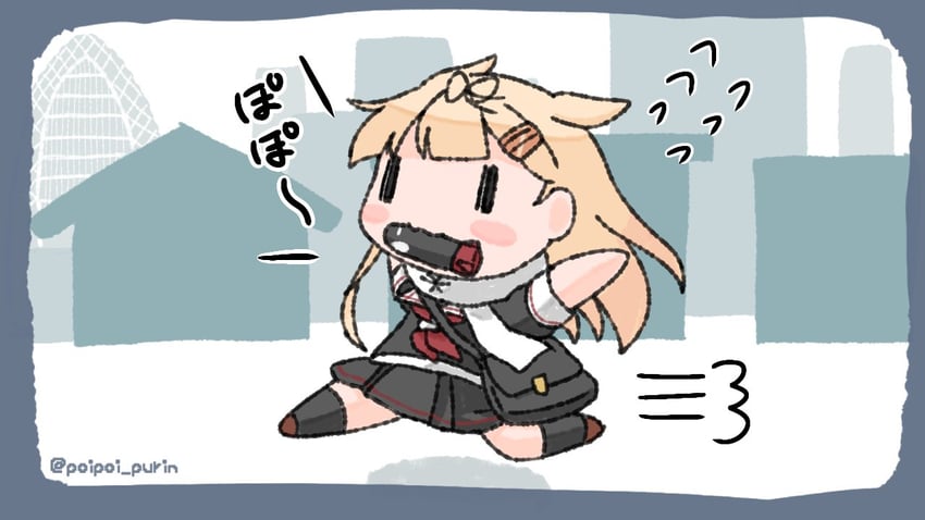yuudachi and yuudachi kai ni (kantai collection) drawn by poipoi_purin