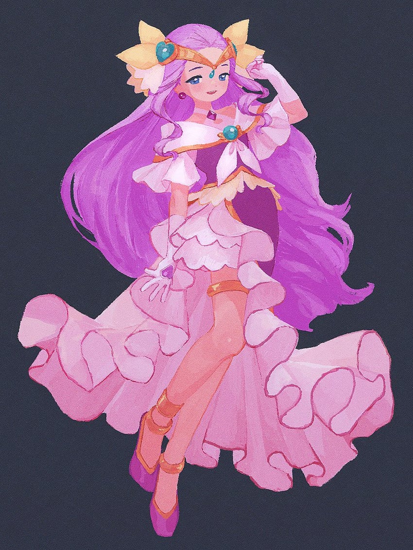 fuurin asumi and cure earth (precure and 1 more) drawn by koteko_(chop_of_toilet)