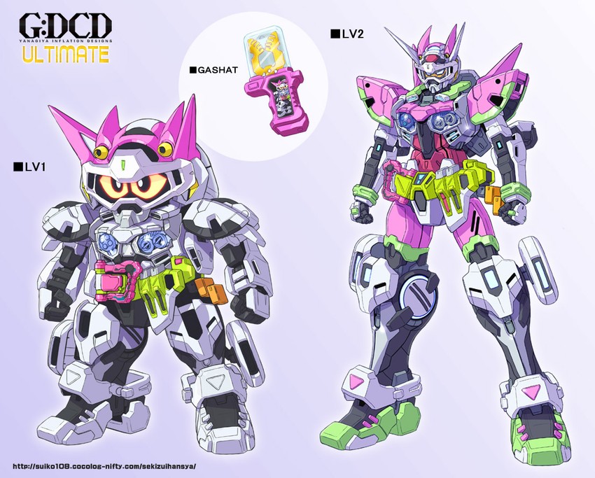 g-self, kamen rider ex-aid, and srx (gundam and 5 more) drawn by yanagi_joe