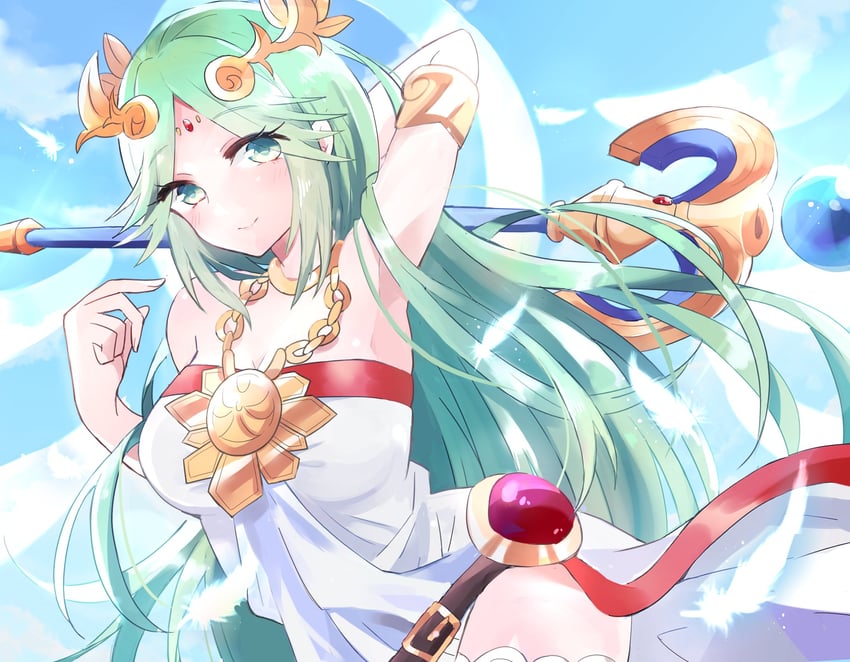 palutena (kid icarus and 1 more) drawn by ayametoru