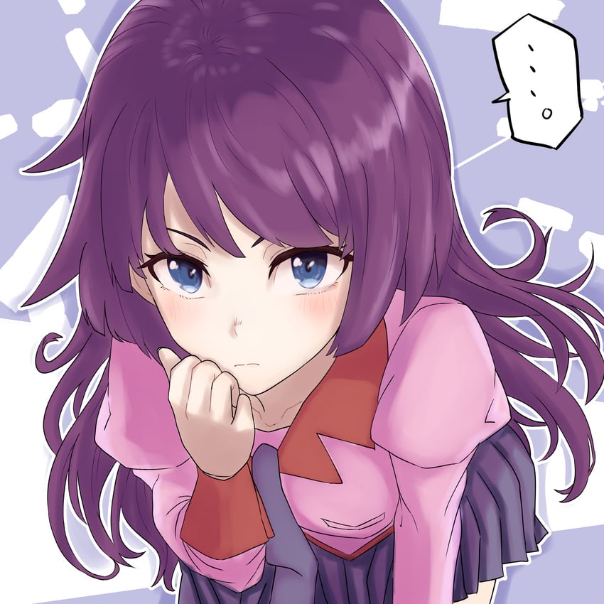 senjougahara hitagi (monogatari and 1 more) drawn by poke_kuu