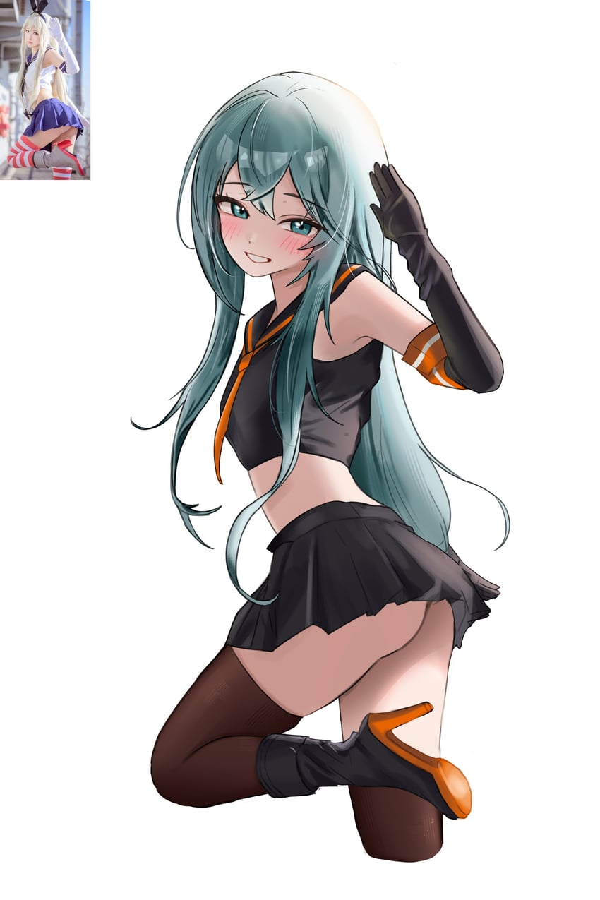 shimakaze (original and 1 more) drawn by chowol