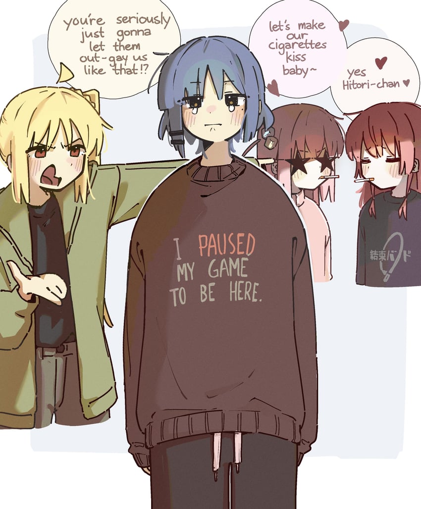 gotoh hitori, kita ikuyo, ijichi nijika, and yamada ryo (bocchi the rock!) drawn by machuuu68