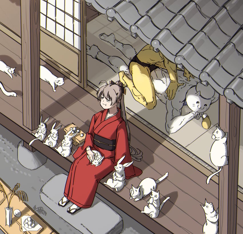 manjuu, jean bart, and meowfficer (azur lane) drawn by hatski.sin