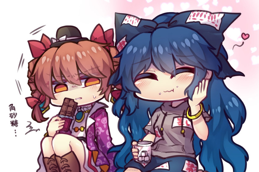 yorigami shion and yorigami jo'on (touhou) drawn by unime_seaflower