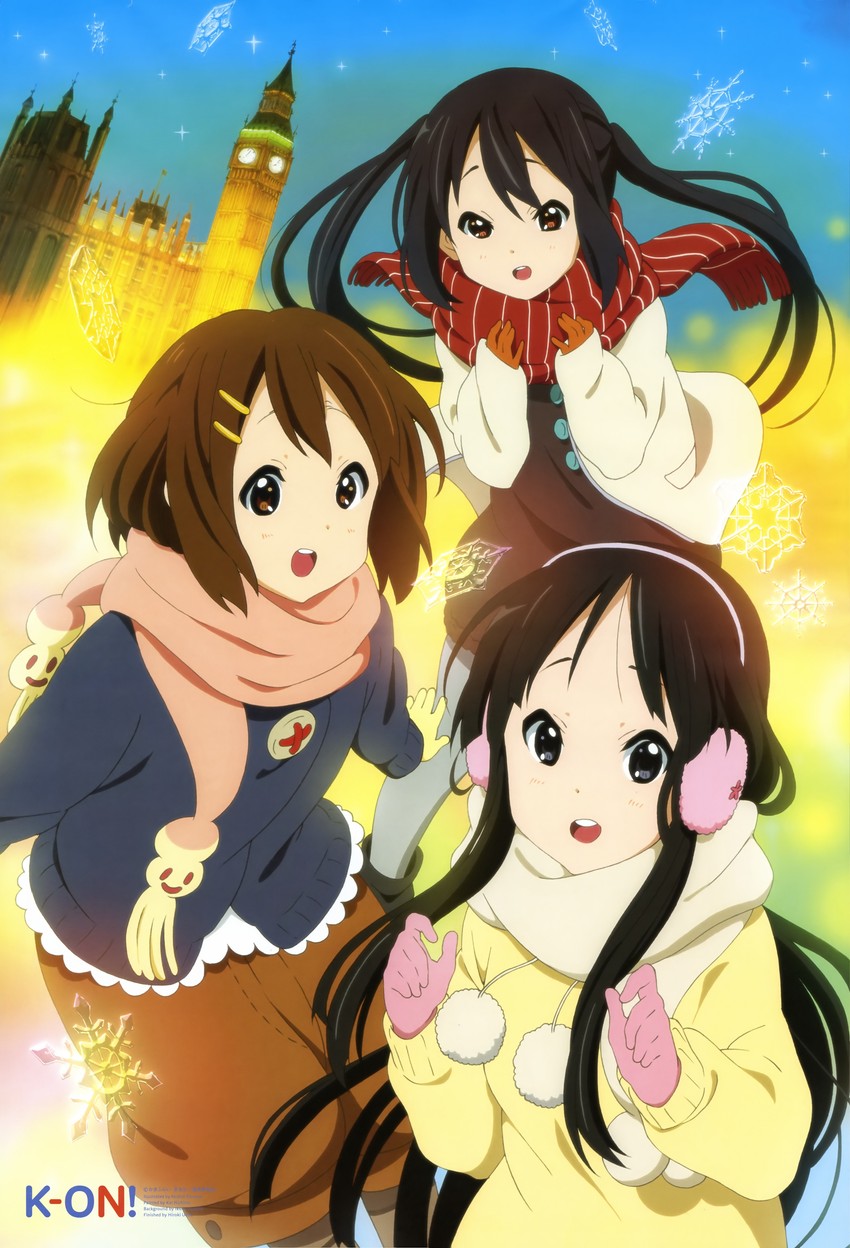 akiyama mio, nakano azusa, and hirasawa yui (k-on! and 2 more) drawn by nonoue_midori