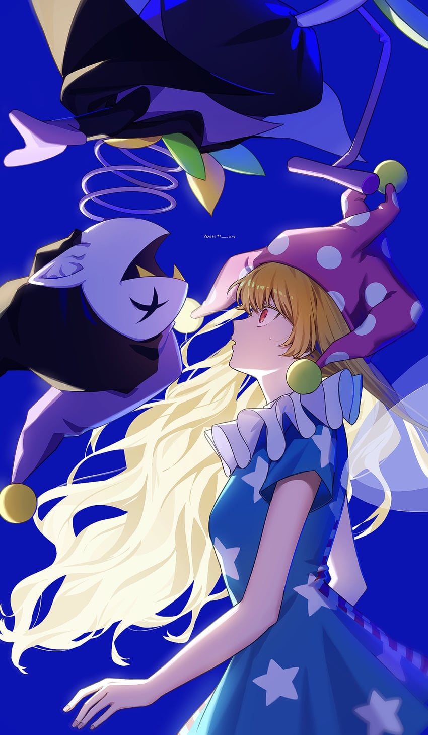 clownpiece and jevil (touhou and 1 more) drawn by norichiizu