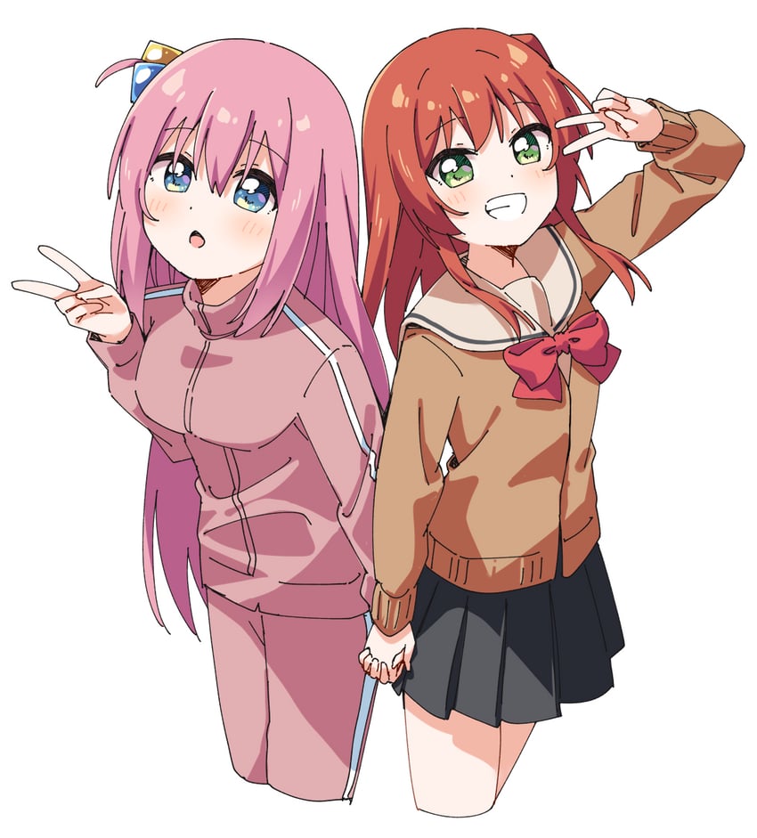 gotoh hitori and kita ikuyo (bocchi the rock!) drawn by haru_(konomi_150)