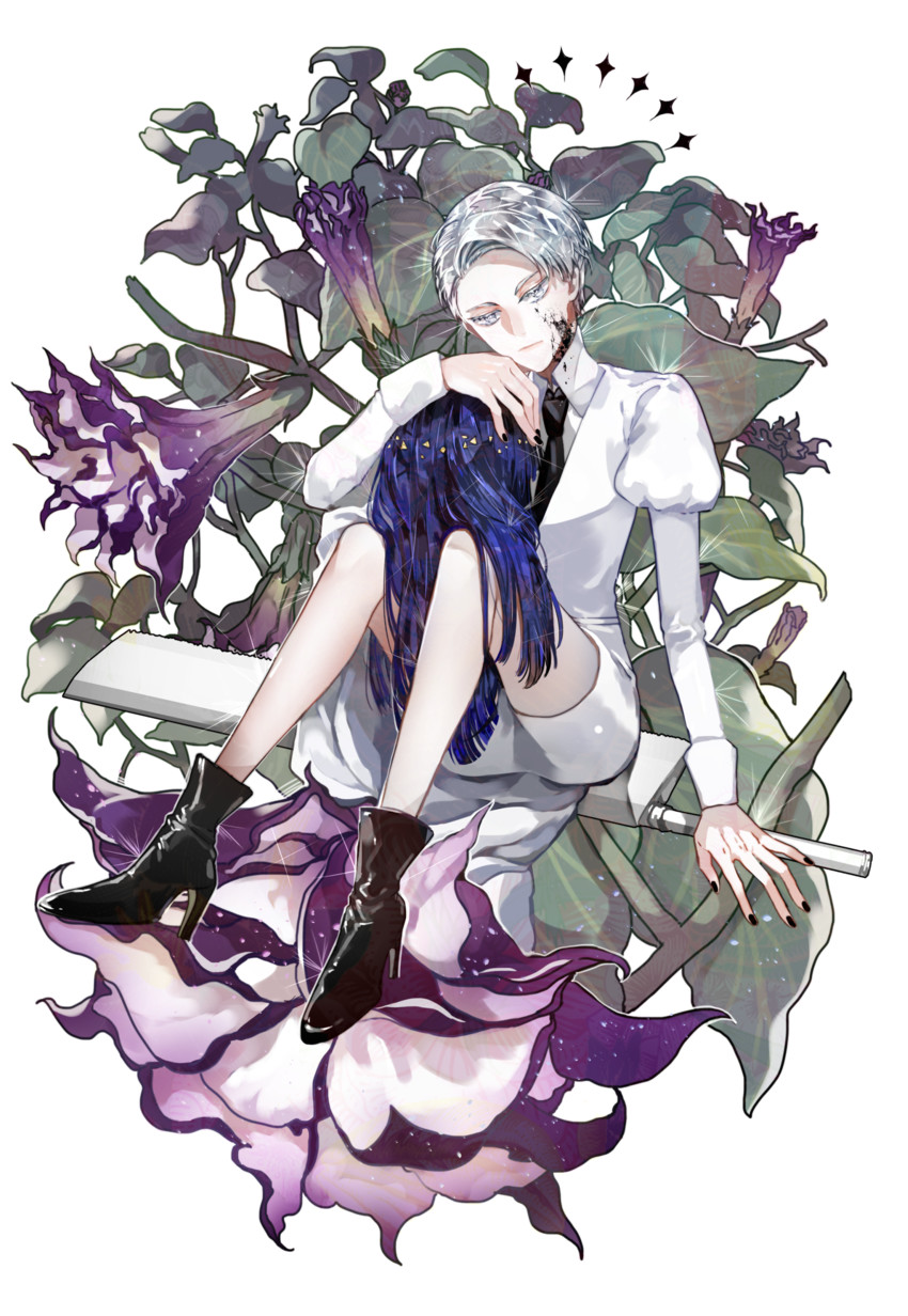 lapis lazuli and cairngorm (houseki no kuni) drawn by jenny7437435