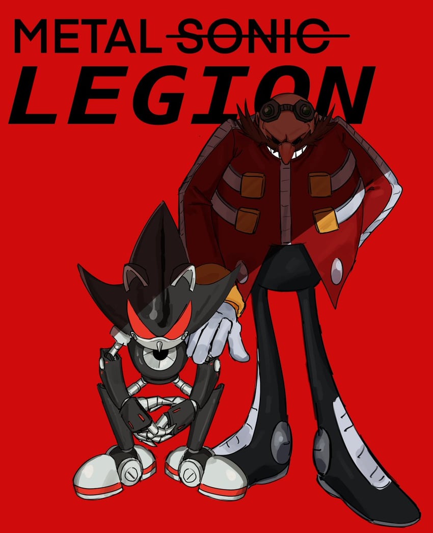 dr. eggman and metal legion (original and 1 more) drawn by hanibananeez