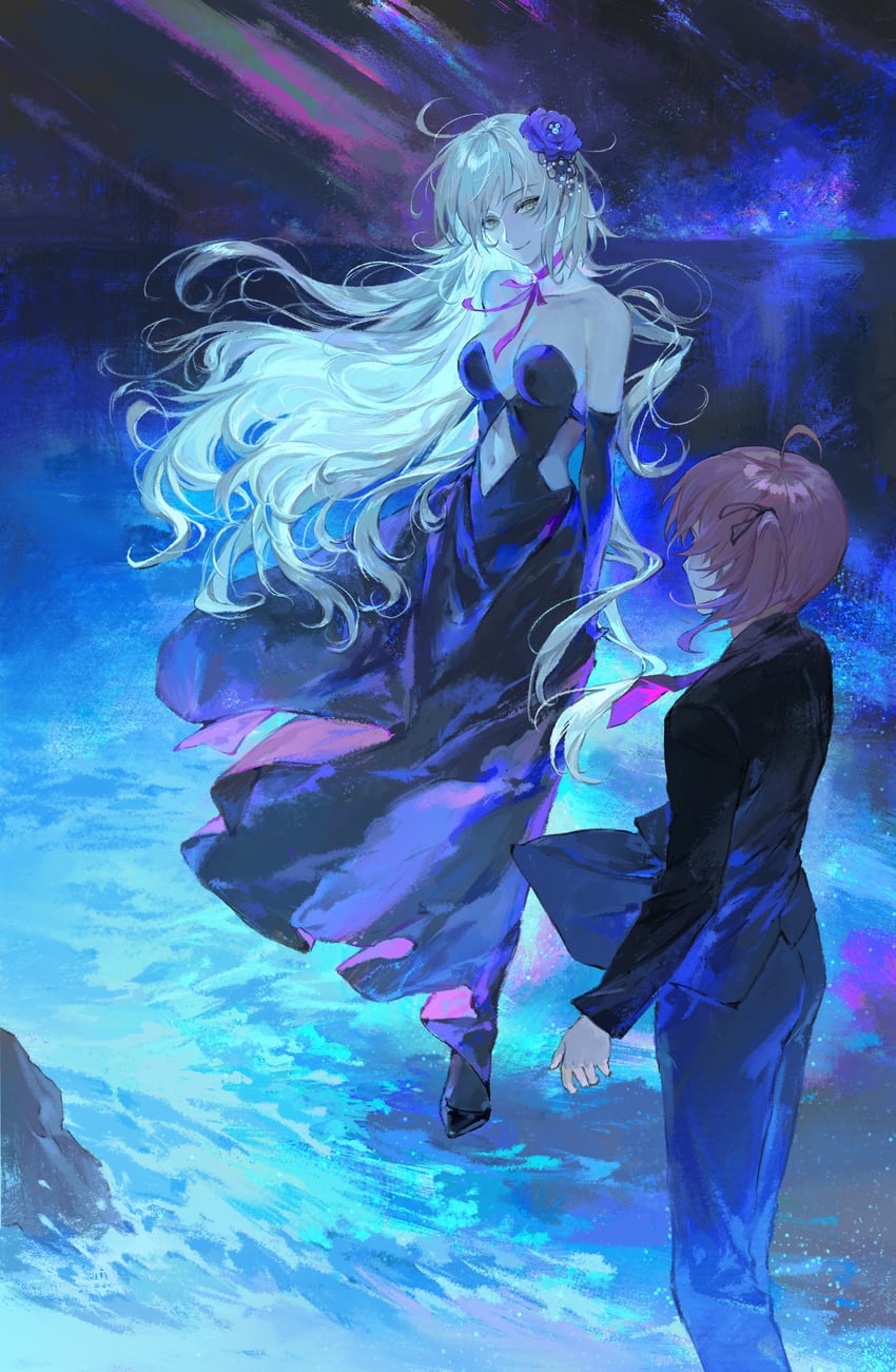 fujimaru ritsuka and jeanne d'arc alter (fate and 1 more) drawn by hanmaodou47529