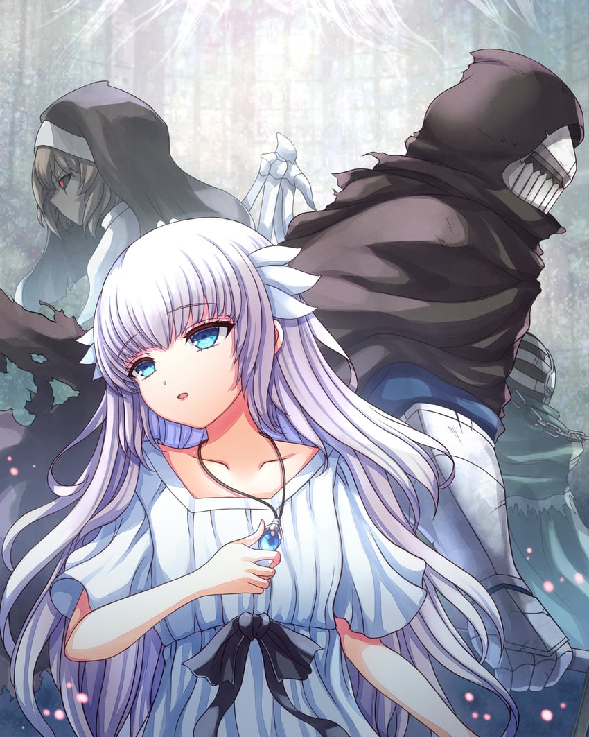 lily, umbral knight, and guardian siegrid (ender lilies quietus of the knights) drawn by yozu_(yozu0420)