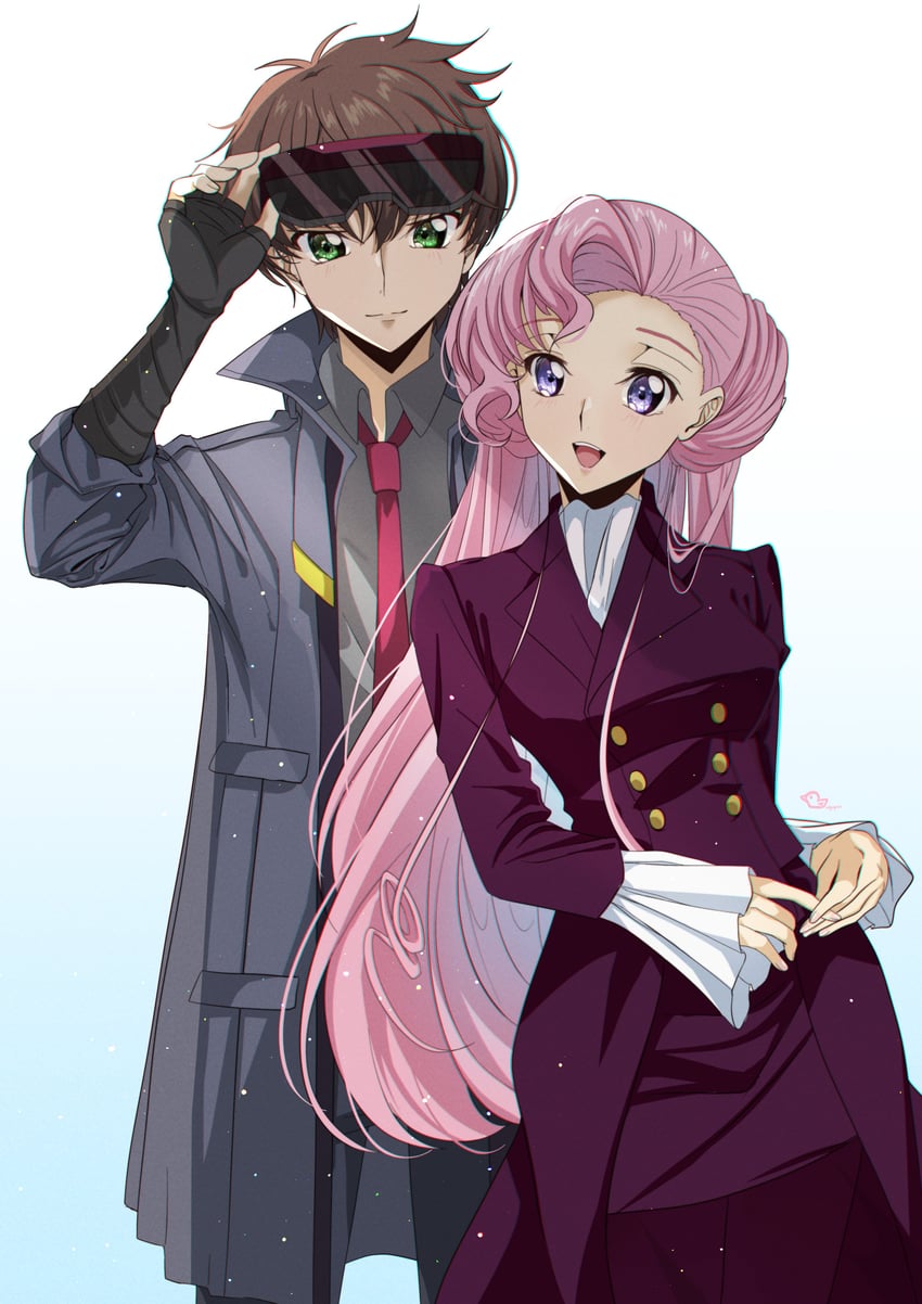 kururugi suzaku, cagalli yula athha, athrun zala, and euphemia li britannia (gundam and 3 more) drawn by budgiepon