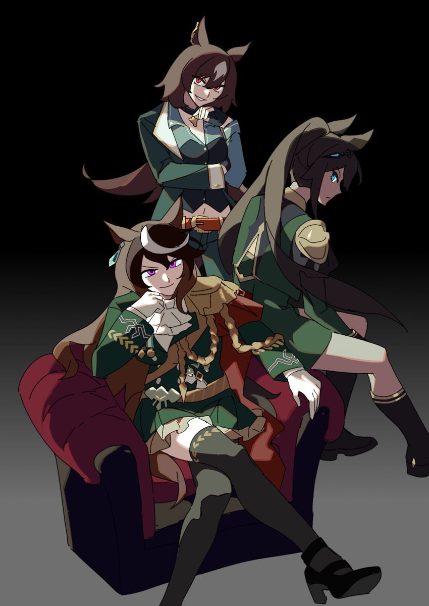 symboli rudolf, sirius symboli, and symboli kris s (umamusume) drawn by gocic
