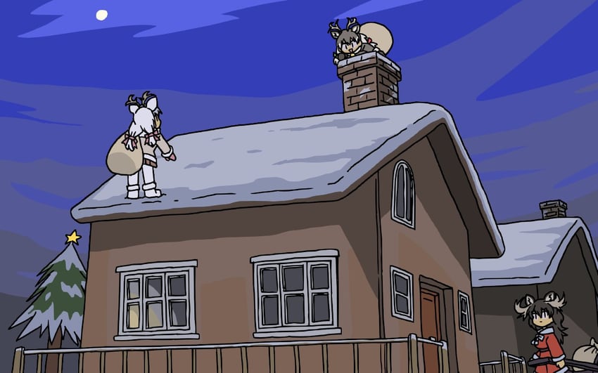 moose, reindeer, and white reindeer (kemono friends) drawn by srd_(srdsrd01)