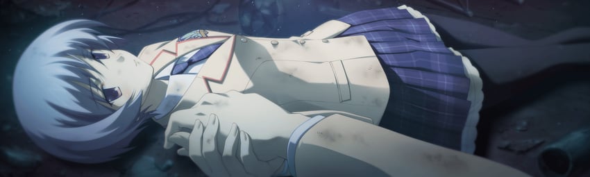nishijou takumi and kishimoto ayase (chaos;head and 1 more) drawn by matsuo_yukihiro