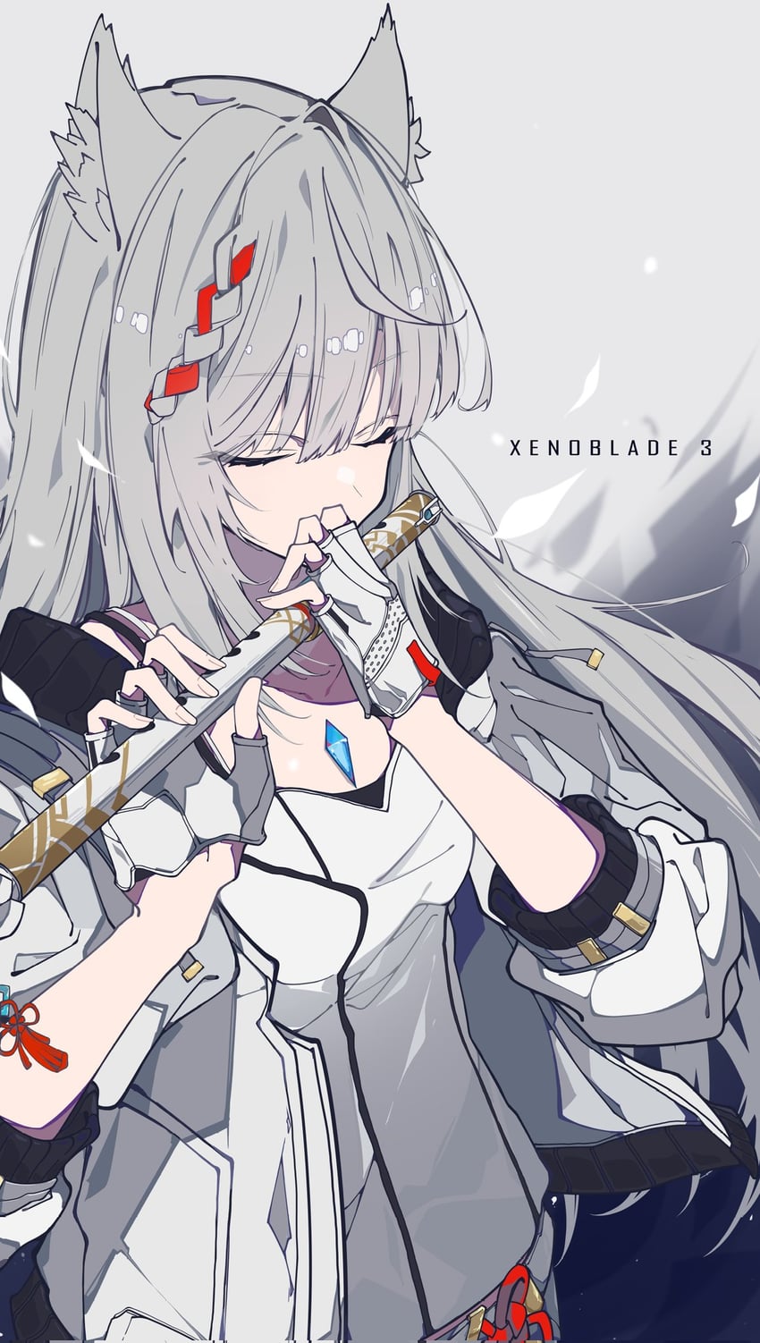 mio (xenoblade chronicles and 1 more) drawn by gugugu_official