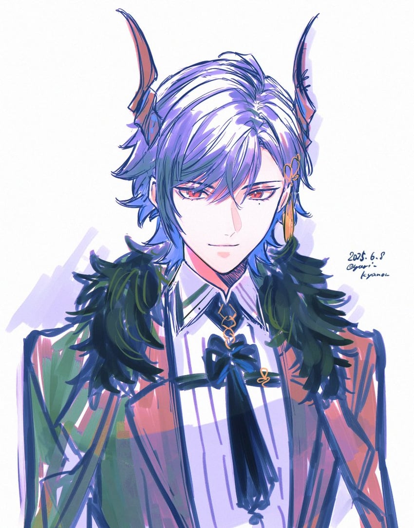 malphis ravencroft ii (hololive and 1 more) drawn by yuri_kyanon