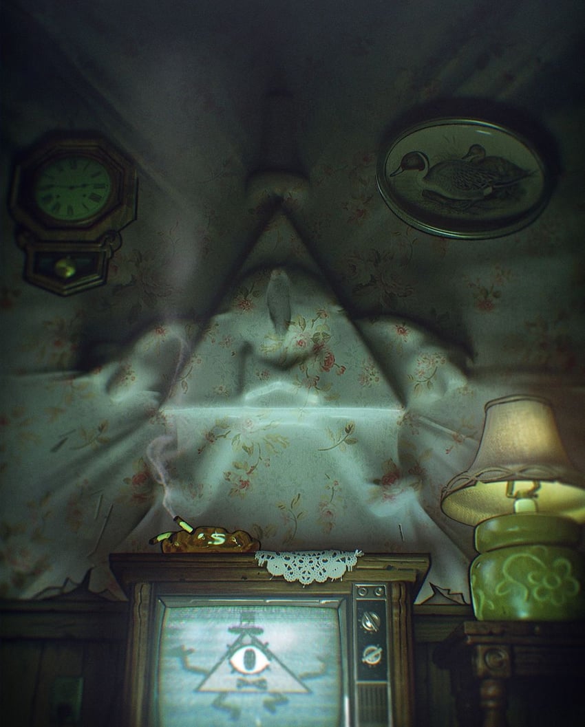 bill cipher (gravity falls and 1 more) drawn by ian_worrel