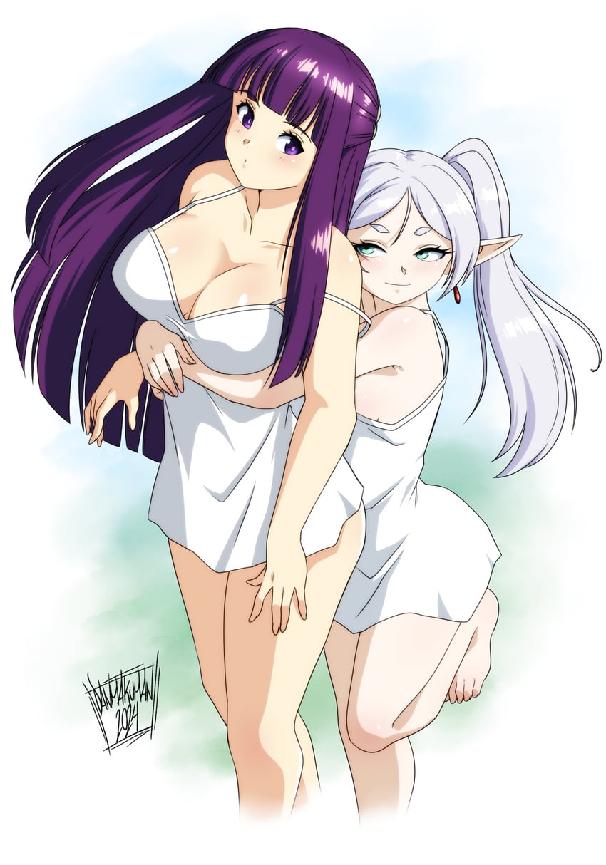 frieren and fern (sousou no frieren) drawn by danmakuman