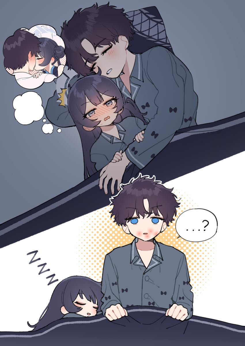 sensei and kisaki (blue archive) drawn by je_o_mo