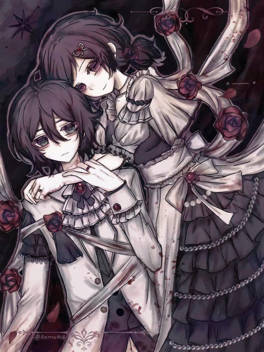 ashley graves and andrew graves (the coffin of andy and leyley) drawn by anmo418