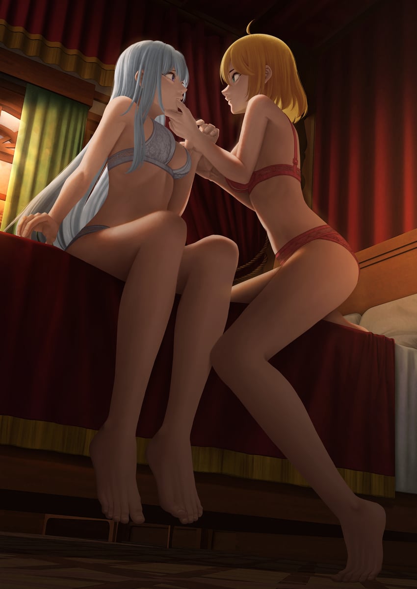 anisphia wynn palettia and euphyllia magenta (tensei oujo to tensai reijou no mahou kakumei) drawn by 395z