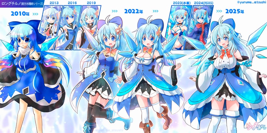 cirno (touhou) drawn by yurume_atsushi