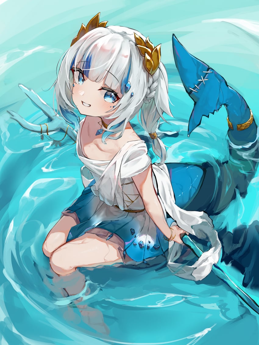 gawr gura (hololive and 1 more) drawn by jknor