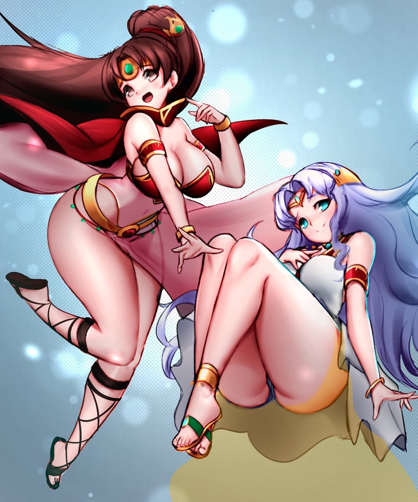linde and sara (fire emblem and 3 more) drawn by jaxdrawz