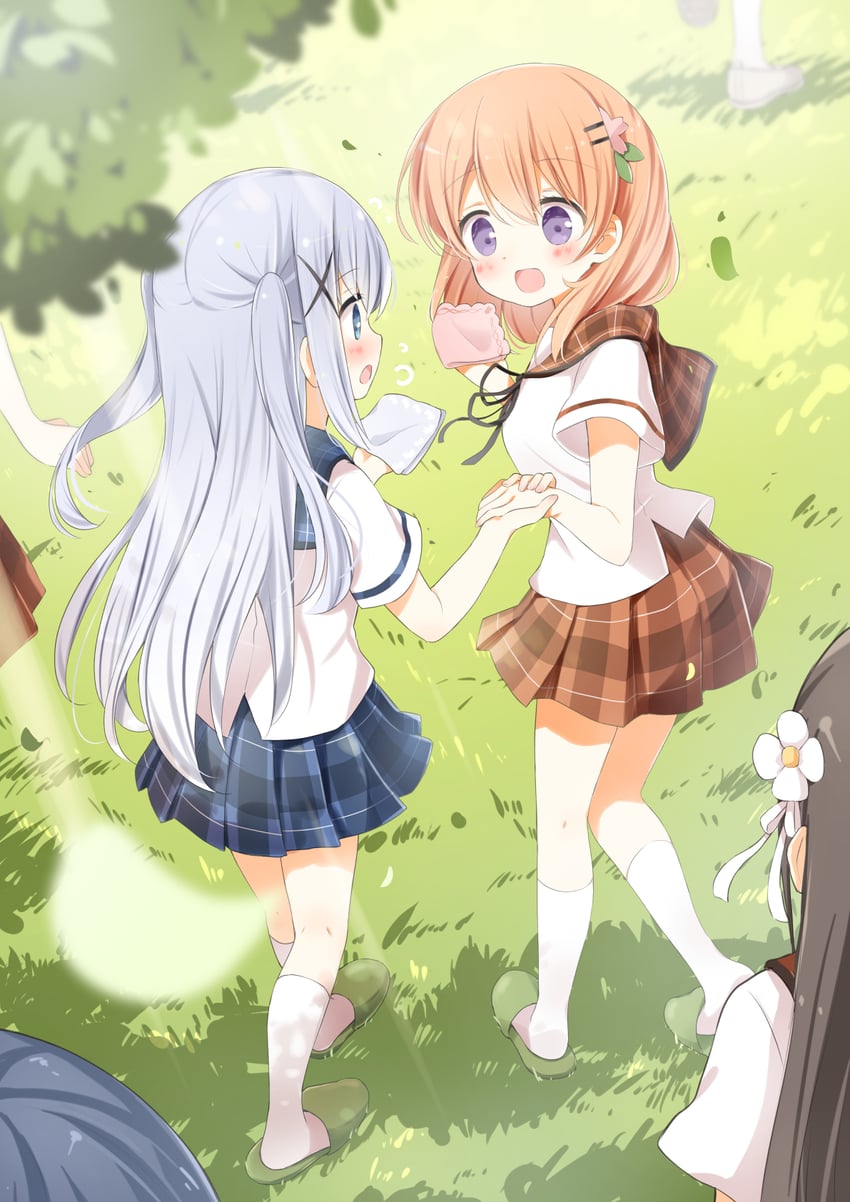 kafuu chino, hoto cocoa, and ujimatsu chiya (gochuumon wa usagi desu ka?) drawn by ichiyo12