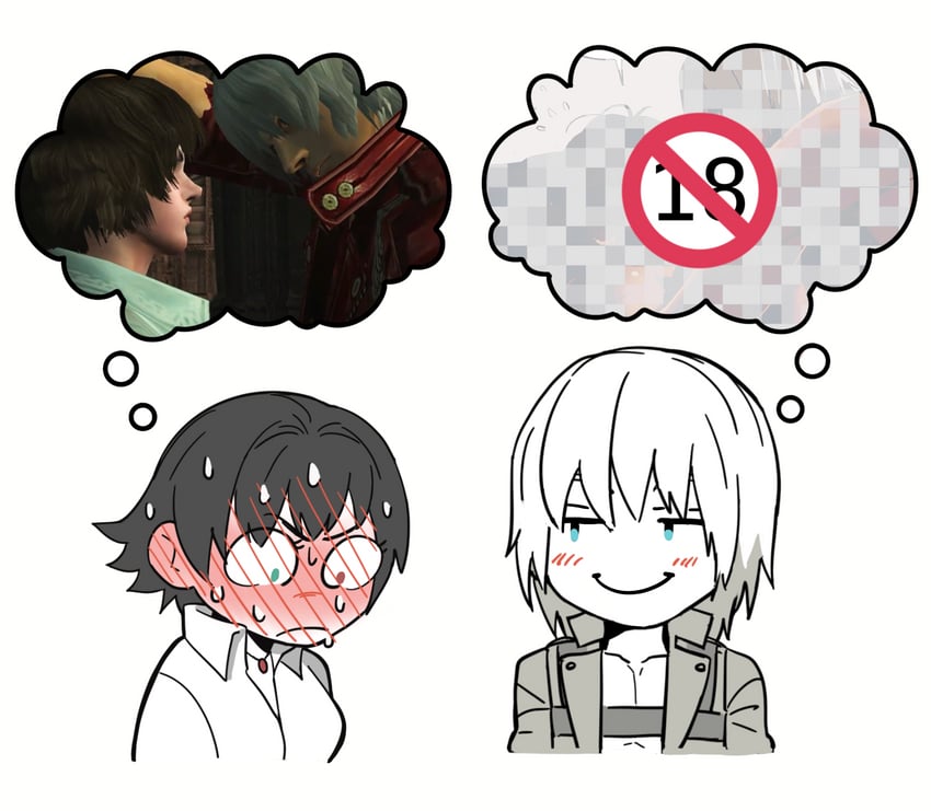 dante and lady (devil may cry and 1 more) drawn by jumpoon