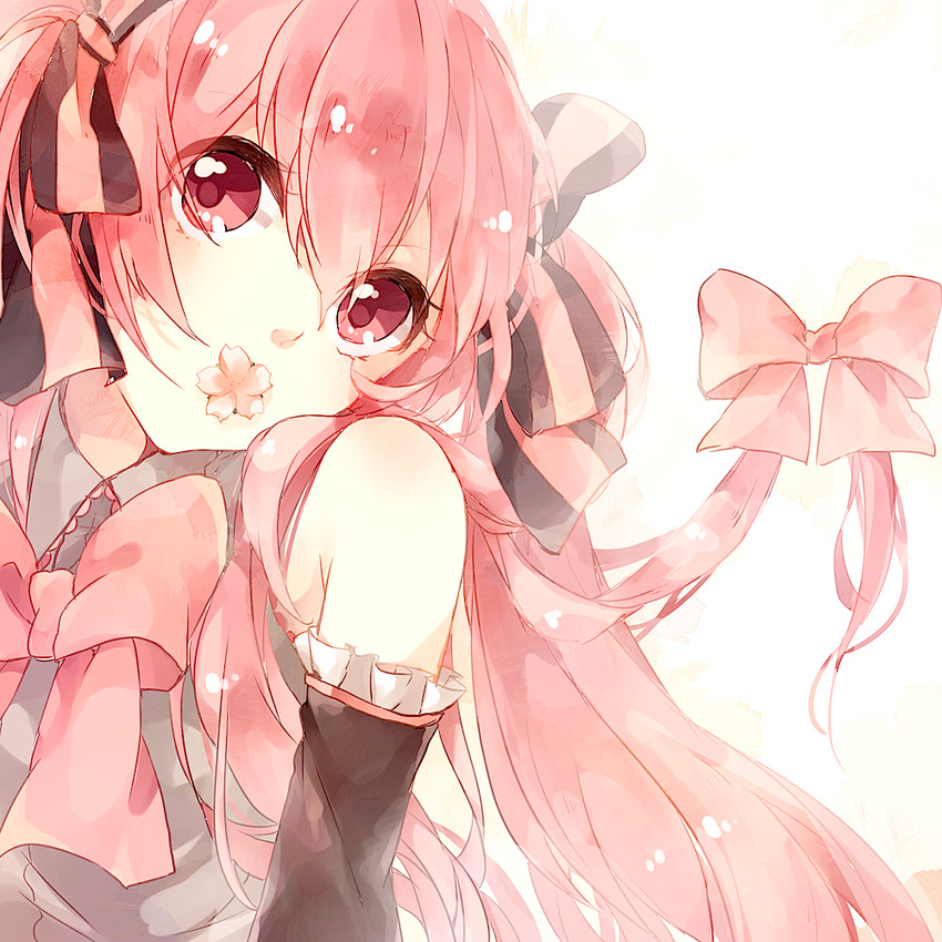 hatsune miku and sakura miku (vocaloid) drawn by hozumi_rino