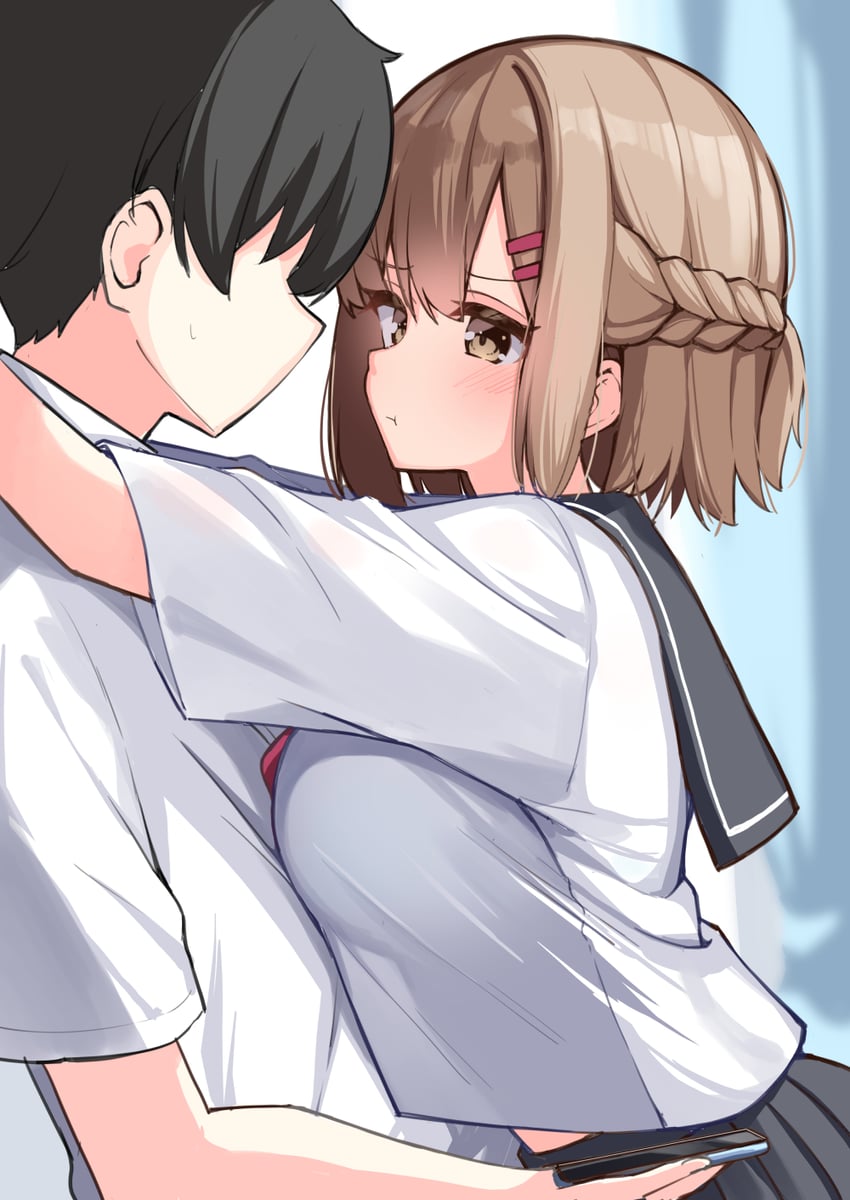 childhood friend (original) drawn by ominaeshi_(takenoko)