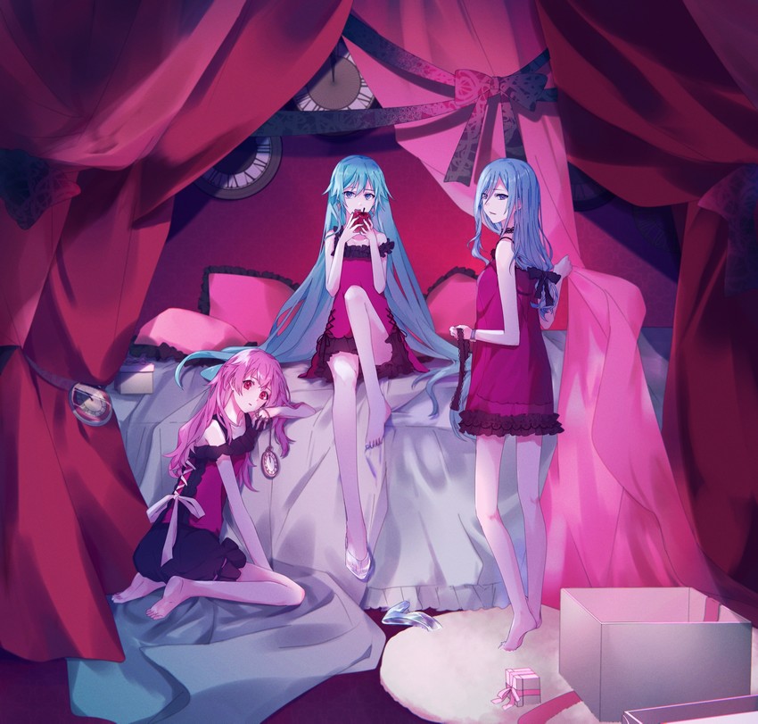hatsune miku, momoi airi, and hinomori shizuku (vocaloid and 2 more) drawn by musubime_(nebbia0131)