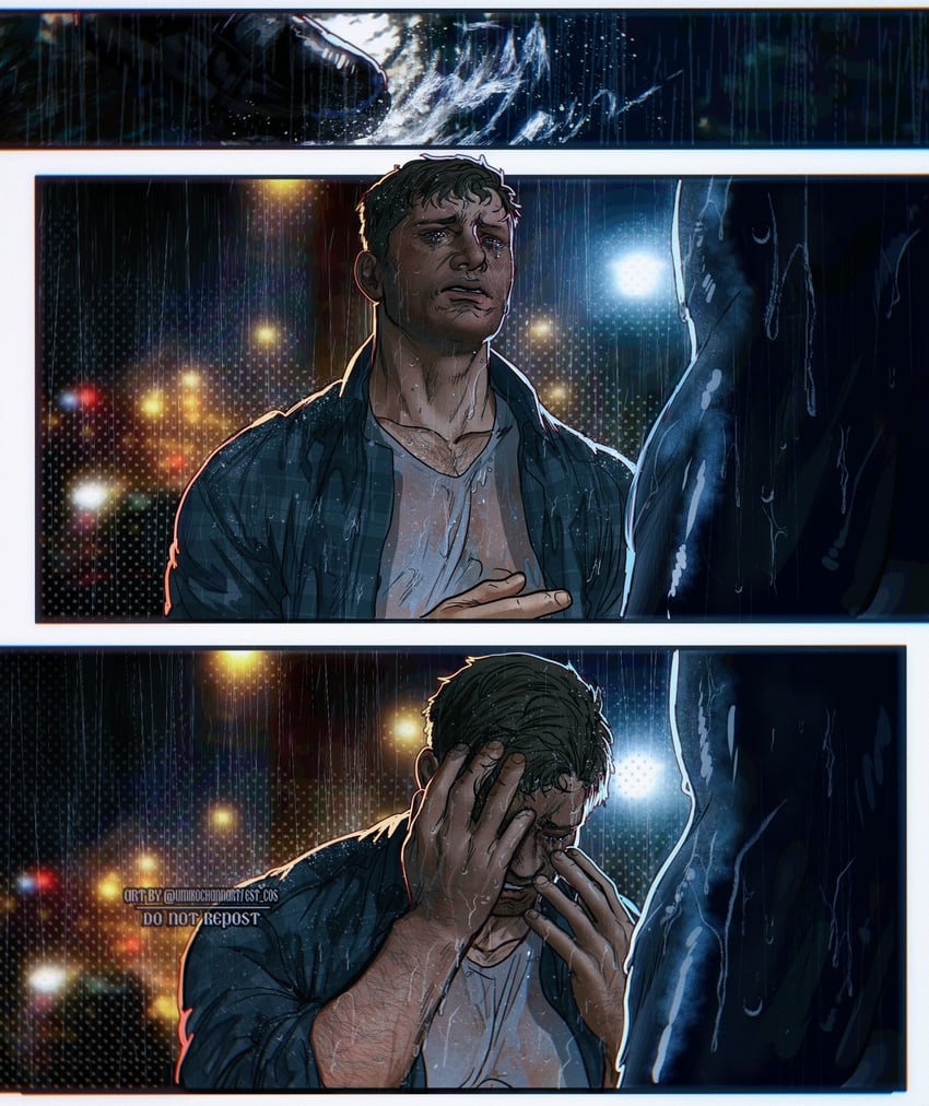venom and eddie brock (marvel and 3 more) drawn by umikochannart