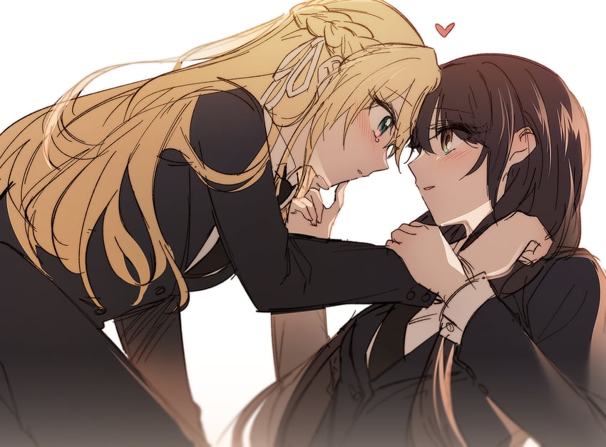 asakura karen and toujou tsukasa (heaven burns red) drawn by opi