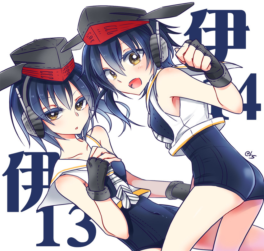 i-13 and i-14 (kantai collection) drawn by hanano_sumire_(artist)