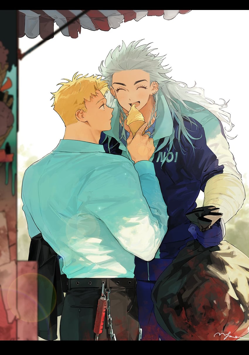 noi and shin (dorohedoro) drawn by odagorom