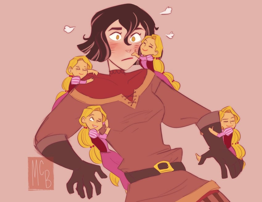 rapunzel and cassandra (tangled and 1 more) drawn by noidontgetthis