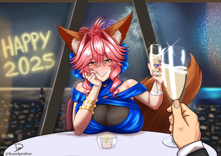 tamamo and tamamo no mae (fate and 1 more) drawn by romulproduce
