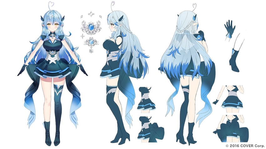 yukihana lamy (hololive and 1 more) drawn by ancotaku