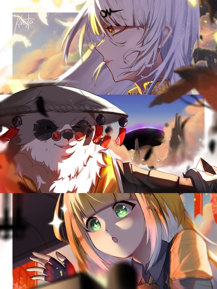 yixuan, ju fufu, and pan yinhu (zenless zone zero) drawn by kirigayawin