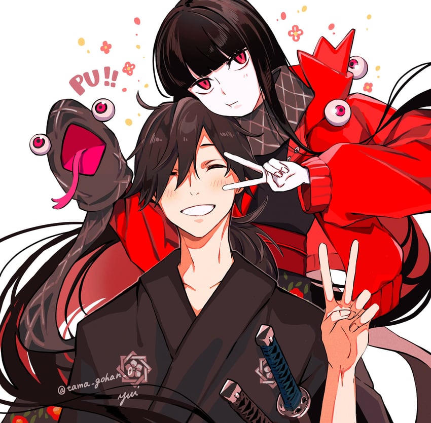 sakamoto ryouma and oryou (fate and 1 more) drawn by yui_(tamagohan)