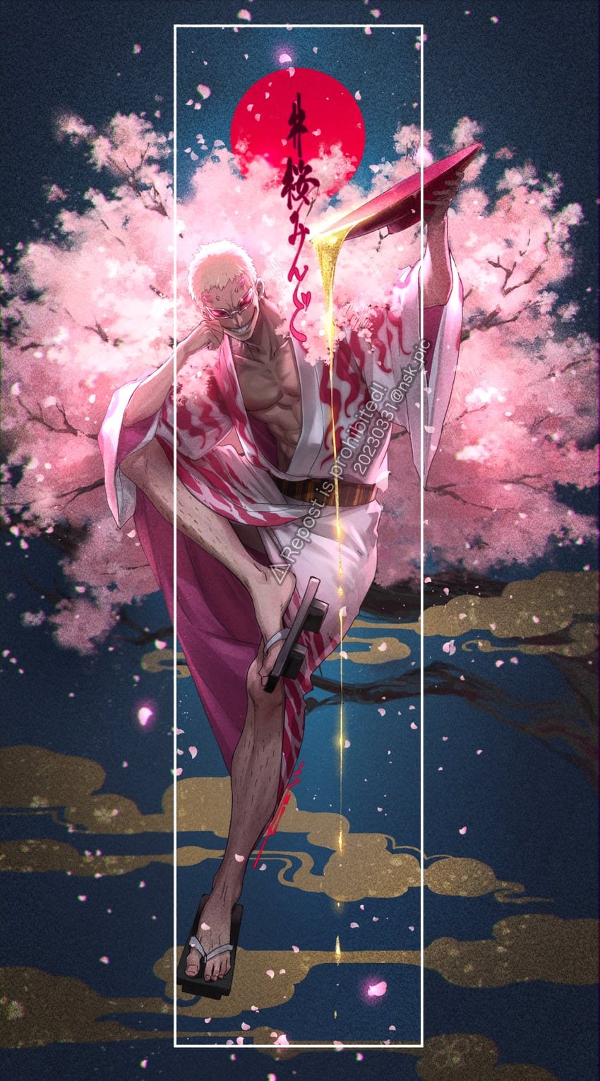 donquixote doflamingo (one piece) drawn by qi_shi_(nsk_pic)