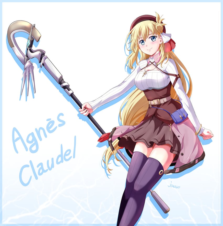 agnes claudel (eiyuu densetsu and 2 more) drawn by xiacheng_tatsuya