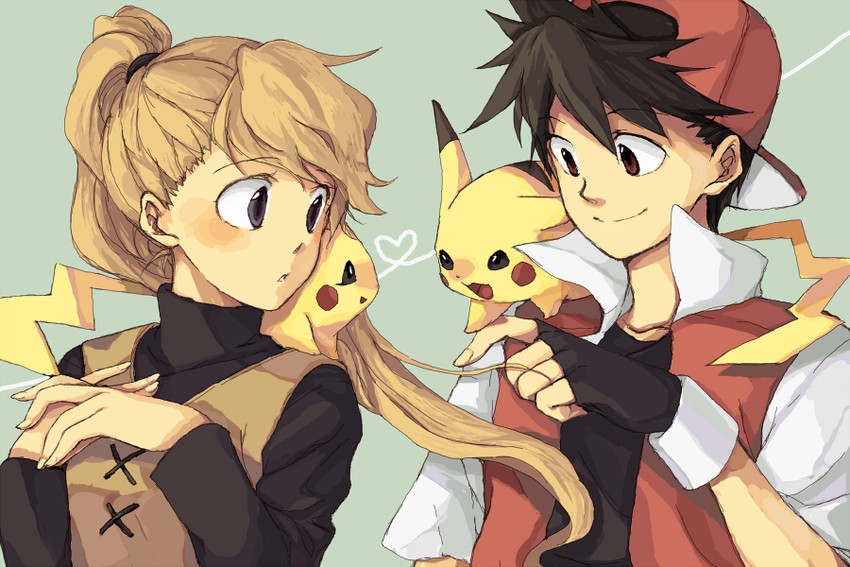 pikachu, red, yellow, pika, and chuchu (pokemon and 1 more) drawn by yui_ko