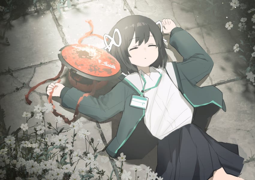 protagonist and t-6407j (lost property control organization) drawn by samidare_(hoshi)