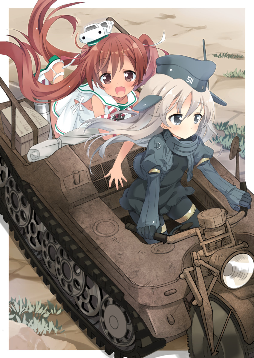u-511 and libeccio (kantai collection) drawn by hizuki_yayoi