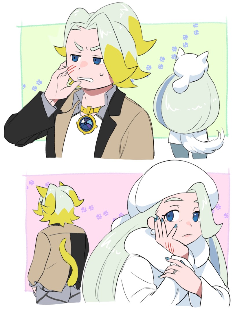 melony and gordie (pokemon and 1 more) drawn by heyasamu